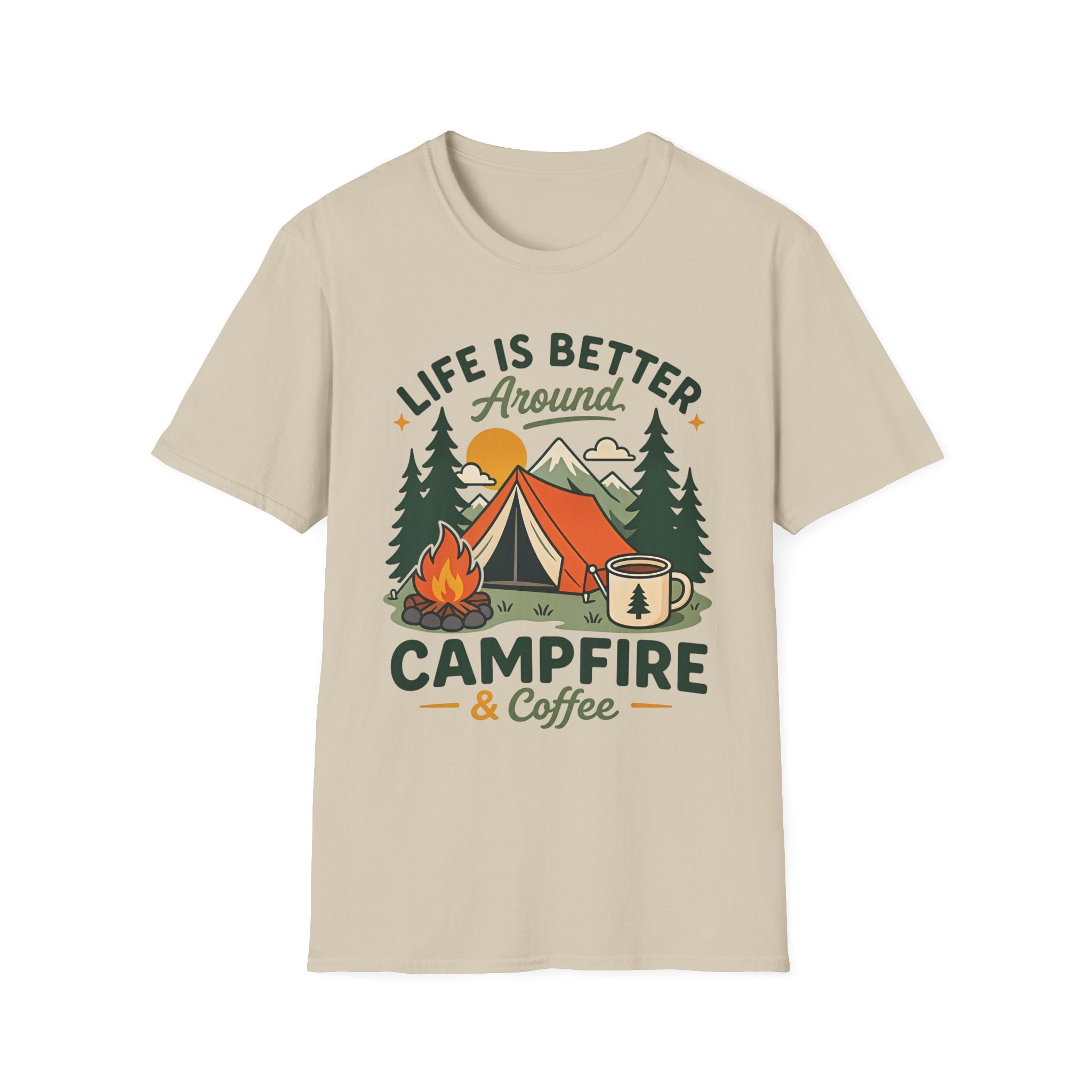 Life is Better around Campfire and Coffee