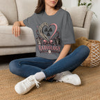 Skeleton heart hand Radiology with pink ribbon