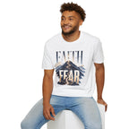 Faith Over Fear T-Shirt — Inspirational Christian Mountain Design
