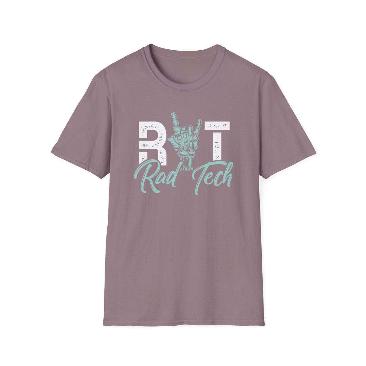 Rad Tech T-Shirt — Radiologic Technologist Radiology Shirt (Rock On Hand Sign)