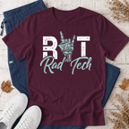 Rad Tech T-Shirt — Radiologic Technologist Radiology Shirt (Rock On Hand Sign)