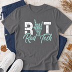 Rad Tech T-Shirt — Radiologic Technologist Radiology Shirt (Rock On Hand Sign)
