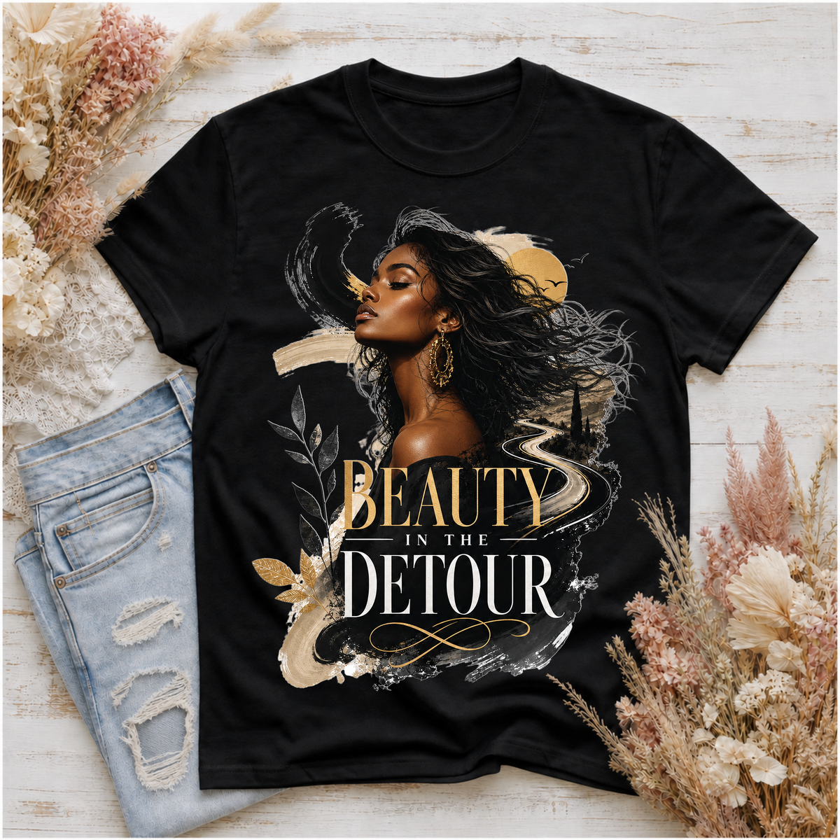 Beauty Is the Detour Graphic T-Shirt