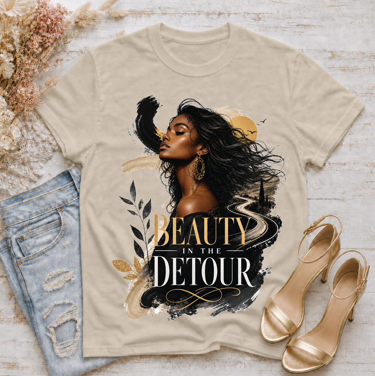 Beauty Is the Detour Graphic T-Shirt