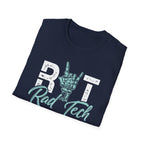 Rad Tech T-Shirt — Radiologic Technologist Radiology Shirt (Rock On Hand Sign)