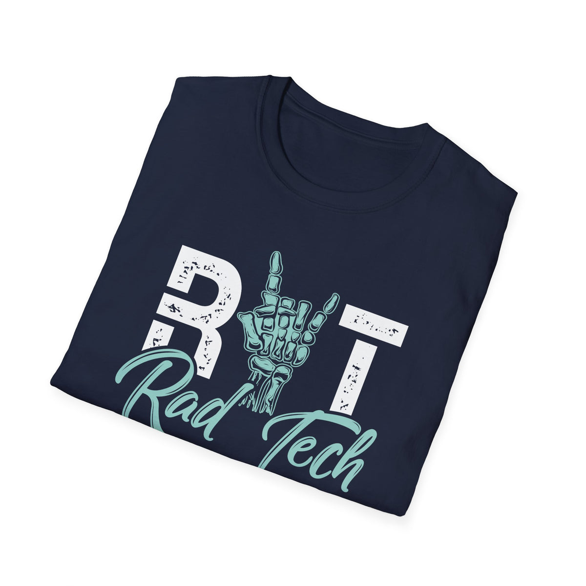 Rad Tech T-Shirt — Radiologic Technologist Radiology Shirt (Rock On Hand Sign)