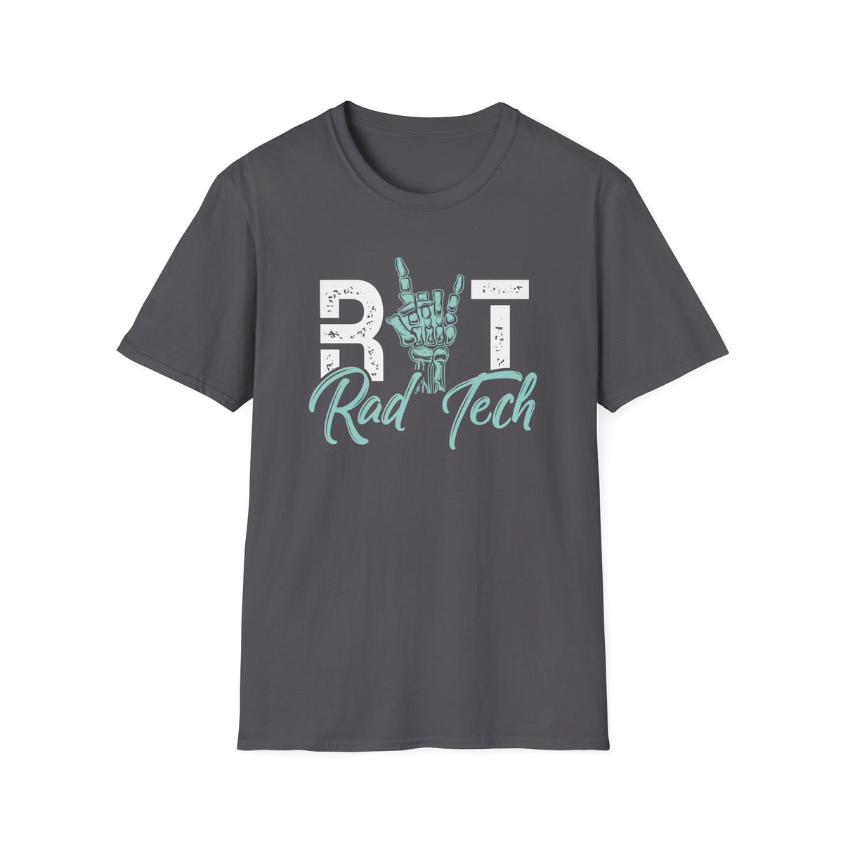 Rad Tech T-Shirt — Radiologic Technologist Radiology Shirt (Rock On Hand Sign)