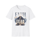 Faith Over Fear T-Shirt — Inspirational Christian Mountain Design